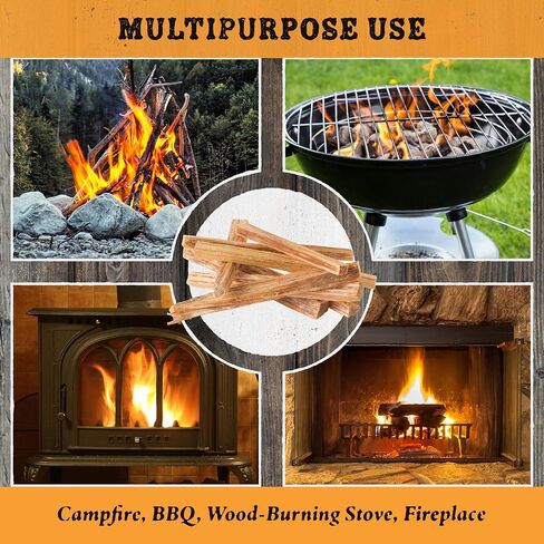 Fatwood Fire Starter Sticks 10lb Box - Indoor or Outdoor 100% All Natural Pine Fire Starters for Campfires, Fireplace, Firepit, Wood Stove, or BBQ Grill - Kindling Wood Firewood Lighter by Pure Garden in Kuwait