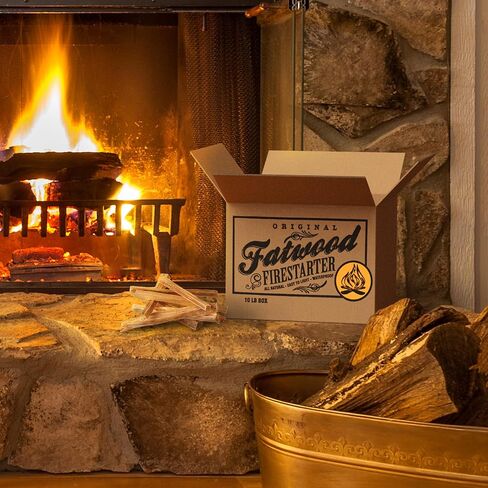 Fatwood Fire Starter Sticks 10lb Box - Indoor or Outdoor 100% All Natural Pine Fire Starters for Campfires, Fireplace, Firepit, Wood Stove, or BBQ Grill - Kindling Wood Firewood Lighter by Pure Garden in Kuwait