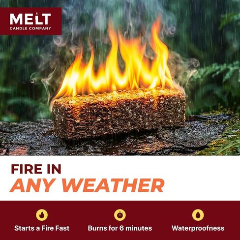 Fire Starter Squares, 160 pcs - Charcoal Fire Starters for Campfires, Grill, Outdoor Pit, Fireplace, Wood Stove, BBQ - Firestarter Sticks, Water Resistant & Odorless - Camping Accessories Essentials in Saudi Arabia
