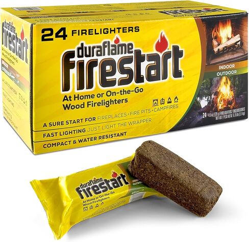 Duraflame Fire Starter for Indoor and Outdoor Use - Quick Ignition Logs for BBQ, Fireplace, Fire Pit and Campfires (24 Pack) in Saudi Arabia