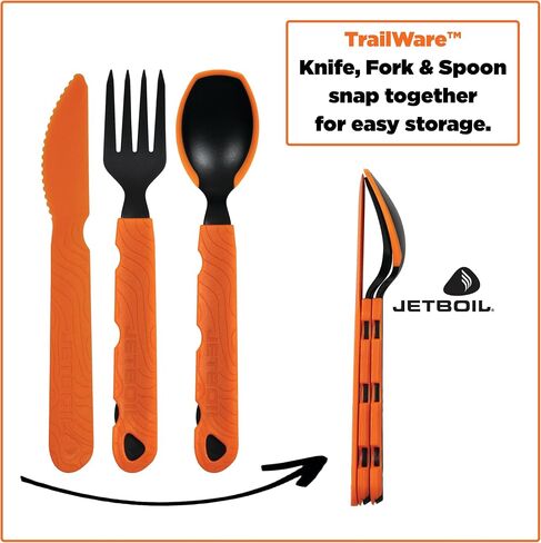 Jetboil TrailWare Backpacking and Camping Utensil Set, Extendable Fork, Knife and Spoon in Saudi Arabia