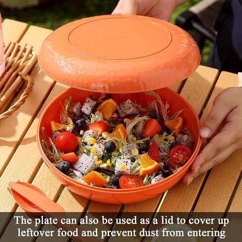 Homquen 6-Piece Camping Mess Kit with Bowl, Plate, Cup, Spoon, Fork, Knife and Carry Bag, Camping Accessories Essentials Gear Light Weight and Small Space Easy to Carry or Put in Backpack in Saudi Arabia