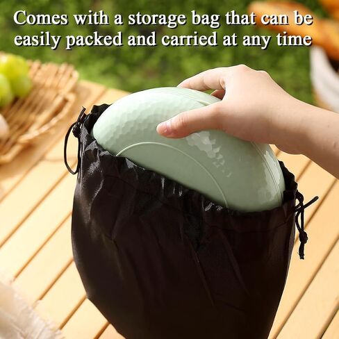 HOMQUEN 6-Piece Camping Mess Kit with Bowl, Plate, Cup, Spoon, Fork, Knife and Carry Bag, Plastic Camping Accessories Essentials Gear for Travel, Camping, Picnic, Outdoor, Easy to Carry & Store in Saudi Arabia