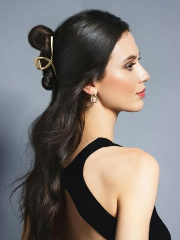Old Navy The Hair Edit French Twist Claw Clip - Gold in Kuwait