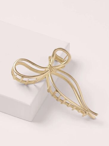 Old Navy The Hair Edit Gilded Bow Claw Clip - Gold in Kuwait