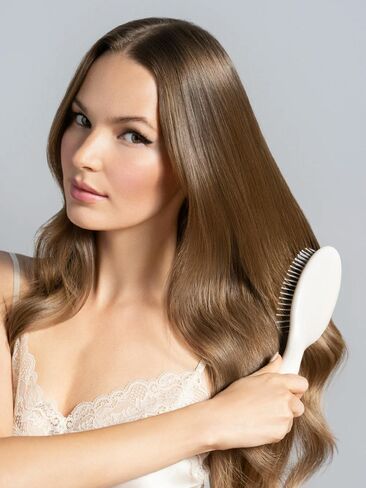 Old Navy The Hair Edit Smooth and Polish Detangling Brush Cream - Cream in Kuwait