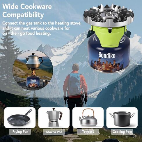 Sondiko Iso Butane Fuel Canister 100g 4 Pack, Camping Stove Fuel | High Altitude & Cold Weather Performance, Universal Fit for Backpacking Stoves, Camping Stove Fuel in Saudi Arabia