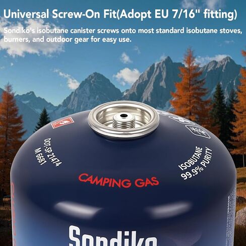 Sondiko Iso Butane Fuel Canister 100g 4 Pack, Camping Stove Fuel | High Altitude & Cold Weather Performance, Universal Fit for Backpacking Stoves, Camping Stove Fuel in Saudi Arabia