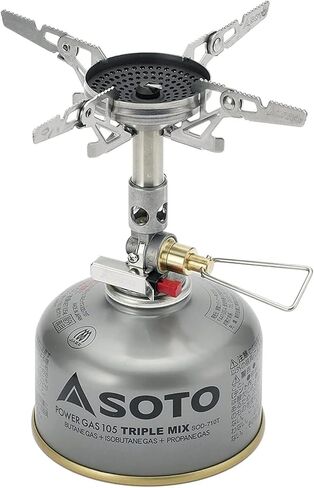 SOTO WindMaster Backpacking Stove with 4Flex, Canister Not Included | Lightweight & Durable Camp Stove for Windy Weather, Compact & Portable Camping Stoves for Hiking & Outdoor Cooking in Saudi Arabia