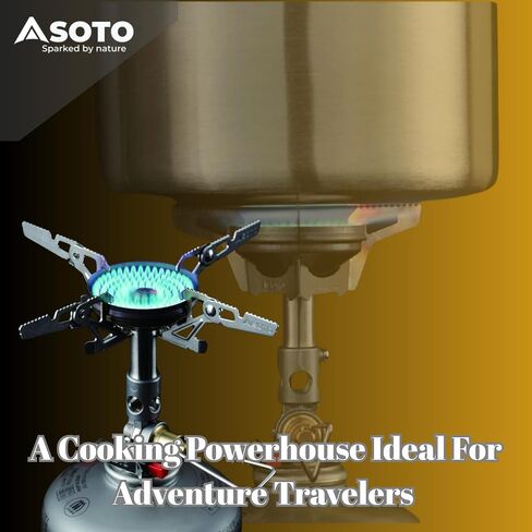 SOTO WindMaster Backpacking Stove with 4Flex, Canister Not Included | Lightweight & Durable Camp Stove for Windy Weather, Compact & Portable Camping Stoves for Hiking & Outdoor Cooking in Saudi Arabia