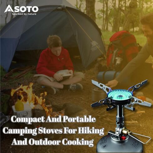 SOTO WindMaster Backpacking Stove with 4Flex, Canister Not Included | Lightweight & Durable Camp Stove for Windy Weather, Compact & Portable Camping Stoves for Hiking & Outdoor Cooking in Saudi Arabia