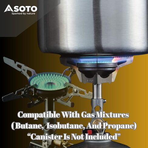 SOTO WindMaster Backpacking Stove with 4Flex, Canister Not Included | Lightweight & Durable Camp Stove for Windy Weather, Compact & Portable Camping Stoves for Hiking & Outdoor Cooking in Saudi Arabia
