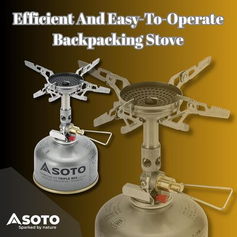 SOTO WindMaster Backpacking Stove with 4Flex, Canister Not Included | Lightweight & Durable Camp Stove for Windy Weather, Compact & Portable Camping Stoves for Hiking & Outdoor Cooking in Saudi Arabia