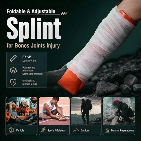 First Aid Kits with 36" Splint Israeli Bandage Tourniquet Chest Seal, 138PCS Trauma Kits Survival Gear and Equipment Multi-Purpose Emergency Tool Kits, IFAK Bag for Outdoor Camping Hunting Car Home in Saudi Arabia
