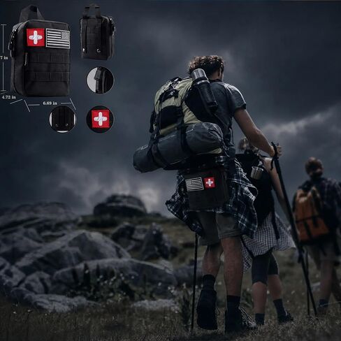 First Aid Kits with 36" Splint Israeli Bandage Tourniquet Chest Seal, 138PCS Trauma Kits Survival Gear and Equipment Multi-Purpose Emergency Tool Kits, IFAK Bag for Outdoor Camping Hunting Car Home in Saudi Arabia