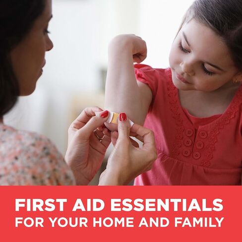 BAND-AID Brand All-Purpose Portable Compact First Aid Kit, 160 Piece | Emergency Wound Care Essentials with Adhesive Bandages, Gauze & Pain Relief for Home, Car, Dorm, Camping, Cruise & Travel in Kuwait