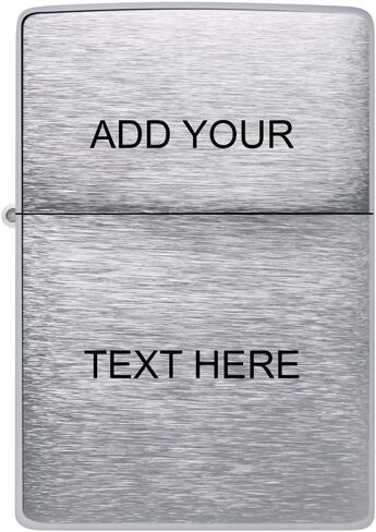 Zippo Classic Brushed Chrome Pocket Lighter - Windproof & Refillable Flip-Top Metal Lighter - Everyday Use Pocket Lighters - Luxury Lighters Made in USA in Saudi Arabia