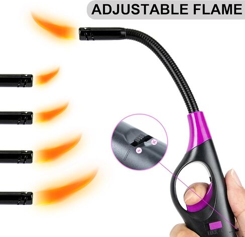 4 Pack Candle Lighter Long Lighters, Refillable Butane Lighters for Candle Camping Fireplace Party BBQ Grill(No Fuel) in Saudi Arabia