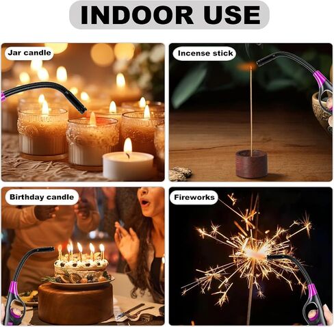 4 Pack Candle Lighter Long Lighters, Refillable Butane Lighters for Candle Camping Fireplace Party BBQ Grill(No Fuel) in Saudi Arabia
