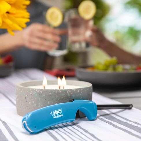 BIC Multi-Purpose Classic Edition Lighters, 4-Count, Utility Lighter | Long Durable Metal Wand, Great for Grills, Fireplaces, And Candles, Child-Resistant Safety Feature, Utility Lighter in Kuwait