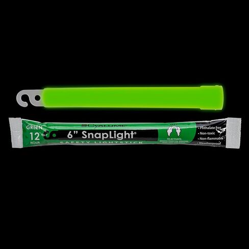 Cyalume Glow Sticks Military Grade Lightstick - Premium Green 6" SnapLight Emergency Chemical Light Stick with 12 Hour Duration , 10 Pack in Saudi Arabia