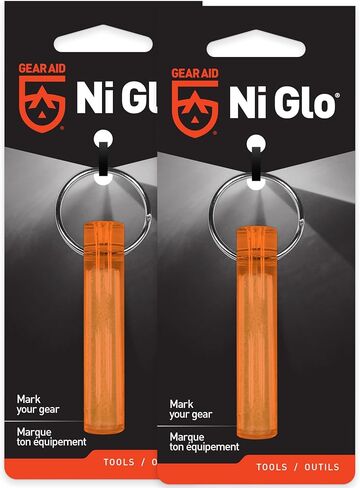 GEAR AID Ni Glo 2" UV Rechargeable Glowing Keychain – Multi-Purpose Glow-in-the-Dark Accessory for Camping in Kuwait