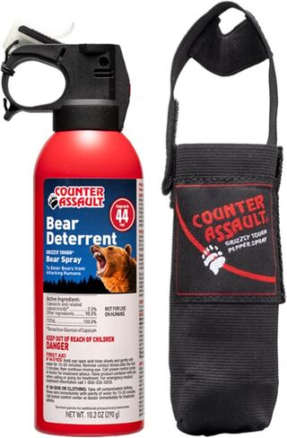 Counter Assault Bear Spray - Bears, Mountain Lions, Coyotes - Long-Range 44ft Distance - Pepper Spray Safety Gear for Hiking & Camping Protection - 2% Capsaicin - 10.2 oz in Saudi Arabia