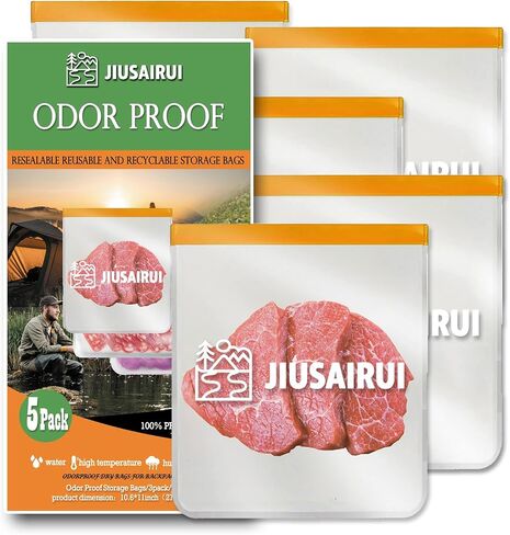 JIUSAIRUI Odor Proof Bear Bags for Food Backpacking: 3Pack Reusable Bear Proof Food Storage Designed to Use with Bear Canister for Backpacking fit Camping Hiking Water Sports in Saudi Arabia