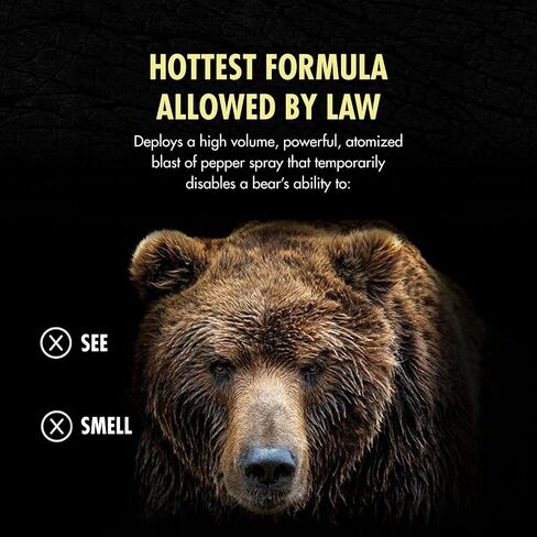 Counter Assault Bear Spray Combo, 8.1 oz & 10.2 oz, 2 Holsters | Combo Pack Pairs a 32-Foot, 7-Second 8.1 oz Canister with a 44-Foot, 10-Second 10.2 oz Canister & Two Holsters in Saudi Arabia