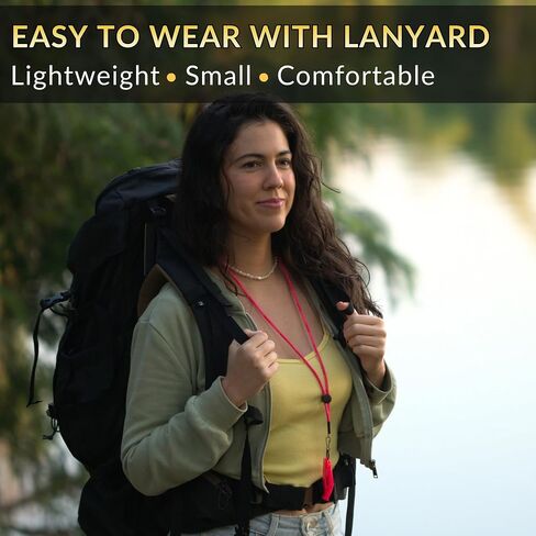Pink Whistle (2-Pack) 120dB Loud Safety & Emergency Whistle with Lanyard and Breakaway Clasp for Hiking, Kayak, Boat, Personal Safety, Travel, Emergency Kits in Kuwait
