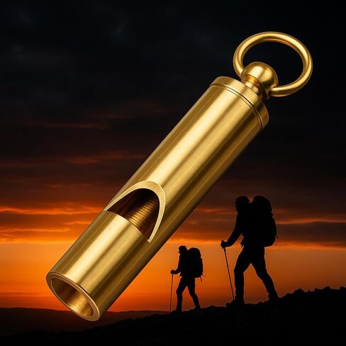 Loudest Brass Whistle — The Original 2-Inch Premium Emergency Whistle 125db+ One Piece Outdoor Survival Whistle On Key-Chain or Hang Around Your Neck and Carry it Anywhere! in Saudi Arabia