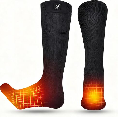 SNOW DEER Upgraded Rechargeable Electric Heated Socks,7.4V 2200mAh Battery Powered Cold Weather Heat Socks for Men Women,Outdoor Riding Camping Hiking Motorcycle Skiing Warm Winter Socks in Kuwait