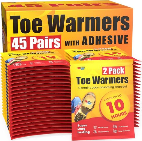 Toe Warmers - Up to 10 Hours of Heat, Easily Apply with Adhesive - Ultra Thin, Easy, All Natural - Air Activated, Odorless Hot Toe Warmers - Sport Temp in Saudi Arabia