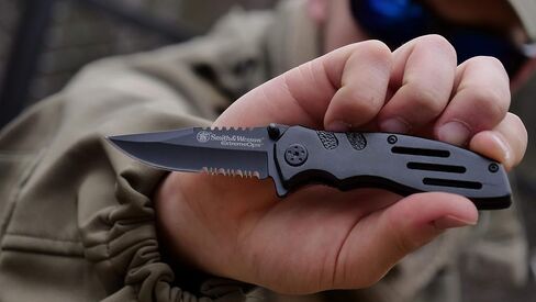Smith & Wesson Accessories Extreme Ops SWA24S 7.1in S.S. Folding Knife with 3.1in Serrated Clip Point Blade and Aluminum Handle for Outdoor in Kuwait