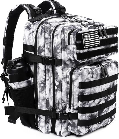 LHI Military Tactical Backpack for Men and Women 45L Army 3 Days Assault Pack Bag Large Rucksack with Molle System - Black in Saudi Arabia