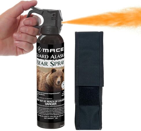 Mace Bear Spray - Guard Alaska Bear Deterrent Self Defense Spray, 9 oz, EPA Registered, Max Strength 20% OC, Great for Hiking, Camping, & Hunting in Saudi Arabia