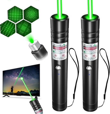 MIPREZT [Professional] Rechargeable Green Laser Pointer High Power Green Beam Laser Light Long Distance Range for TV/LED/LCD Screens Tactical Flashlights Presentation Office/Outdoors/Astronomic [001] in Kuwait
