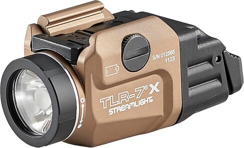Streamlight 69424 TLR-7 X Tactical Gun Light, Black | 500 lumens; compact rail-mounted design; high and low switches; rail key kit in Kuwait