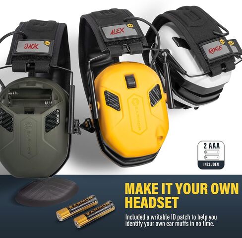 EARMOR Electronic Shooting Ear Protection and Storage Bag, Gel Ear Paded, 30dB SNR Noise Reduction, 4 Omnidirectional Mic, Black in Saudi Arabia