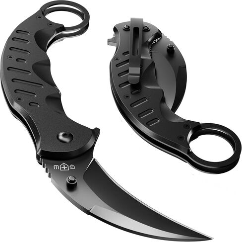 Tactical Spring Assisted Pocket Knife - Karambit Folding Knives for Men - Folding Sharp Tiger Claw Blade - Best Combat Tool for Hunting Military Camping Self Defense EDC - Birthday Mens Gifts X-42 in Kuwait
