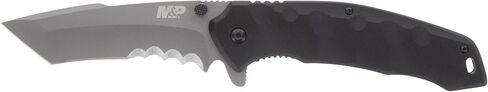 Smith & Wesson M&P Special Ops 9.3in Stainless Steel Assisted Opening Knife with 4in Tanto Blade and G10 Handle for Outdoor, Tactical, Survival and EDC,Black in Kuwait