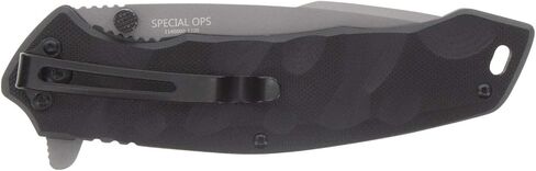 Smith & Wesson M&P Special Ops 9.3in Stainless Steel Assisted Opening Knife with 4in Tanto Blade and G10 Handle for Outdoor, Tactical, Survival and EDC,Black in Kuwait