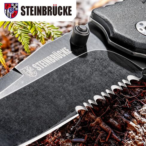 Steinbrucke Tactical Knife Pocket Knife Folding Stainless Steel 8Cr13Mov 3.4'' Blade, with Reversible Clip - Good Gift for Hunting Camping Survival Outdoor and Everyday Carry in Saudi Arabia