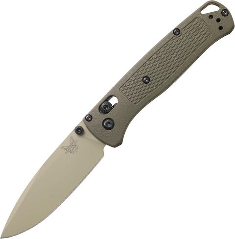 Benchmade Bugout EDC Knife, S30V Steel Blade (535GRY-1) | Ranger Green Grivory handle, Drop-Point blade in Kuwait