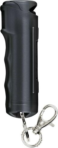 SABRE Pepper Spray with Fast Flip Top Safety & Snap‑Clip Keychain for Self Defense - Maximum Police Strength OC with UV Marking Dye, Finger Grip, 10‑Sec. Spray, 14-ft Range, Made in USA, 0.54 fl oz in Kuwait