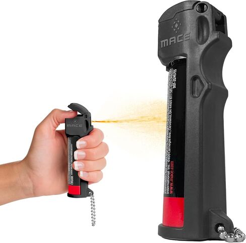 Mace Pepper Spray - Max Police Strength OC with UV Dye, Fast Flip Top, Ergonomic Finger Grip, 12 Feet Range, 0.63 oz Personal Model, Self Defense Pepper Spray for Women & Men in Saudi Arabia