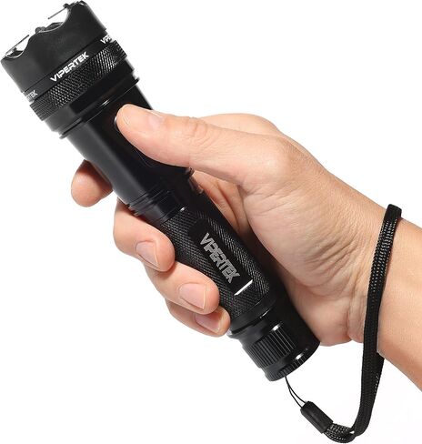 VIPERTEK VTS-195 Heavy Duty Aluminum Stun Gun for Self Defense Rechargeable with LED Flashlight in Kuwait