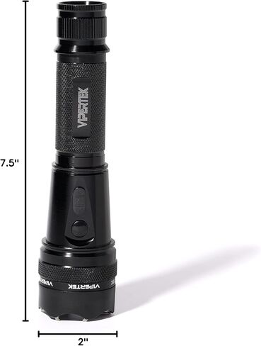 VIPERTEK VTS-195 Heavy Duty Aluminum Stun Gun for Self Defense Rechargeable with LED Flashlight in Kuwait