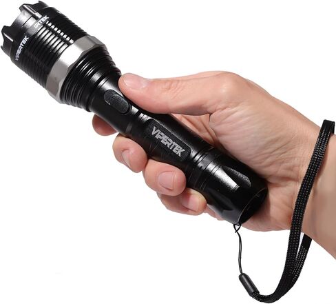 VIPERTEK VTS-T01 Aluminum Stun Gun for Self Defense Rechargeable with LED Flashlight in Kuwait
