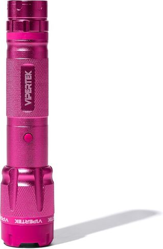 VIPERTEK VTS-T03 Aluminum Stun Gun for Self Defense Rechargeable with LED Flashlight, Pink in Kuwait